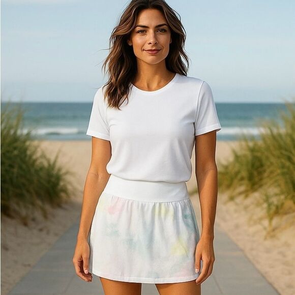 Calia by Carrie Underwood Tie Dye Skort Stay the Path Womens Size Small Side Zip - Picture 1 of 9